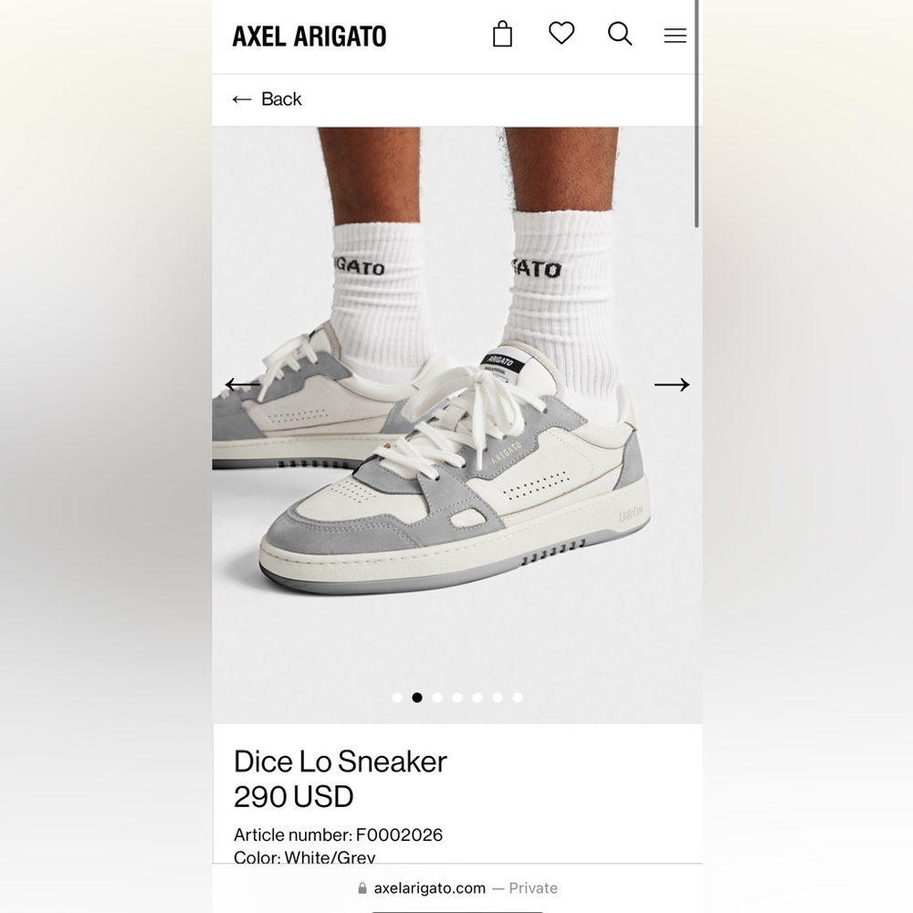 Axel Arigato Dice Lo Sneakers - NEW STILL IN BOX